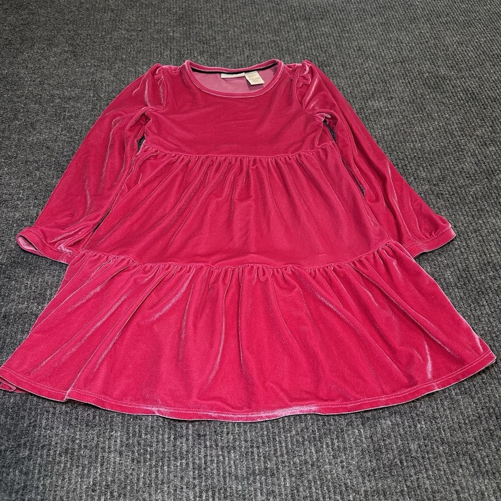 Set Of 3 Cynthia Rowley girl's velvet tiered long-sleeve dresses Size 7/8‎